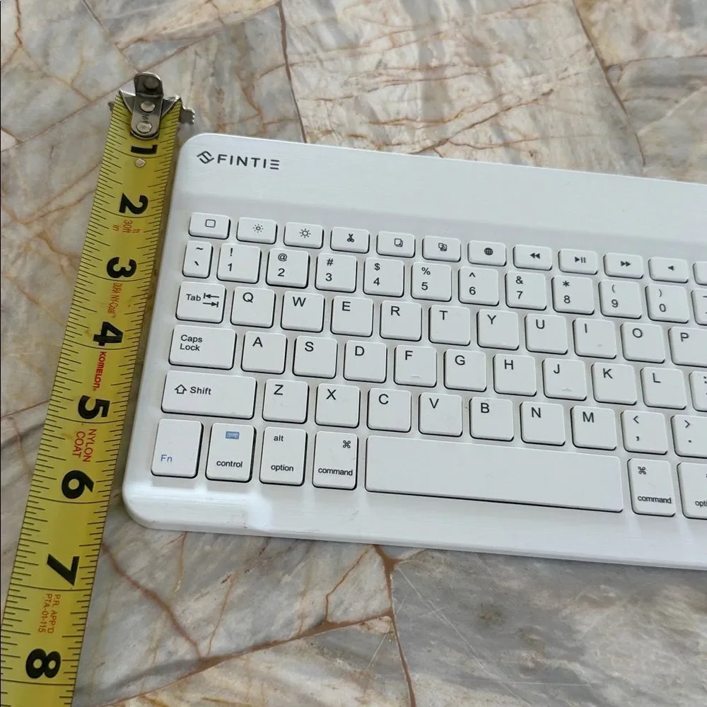 Fintie Ultra-Thin‎ Wireless Bluetooth Keyboard White for iPad Tablet iOS QWERTY